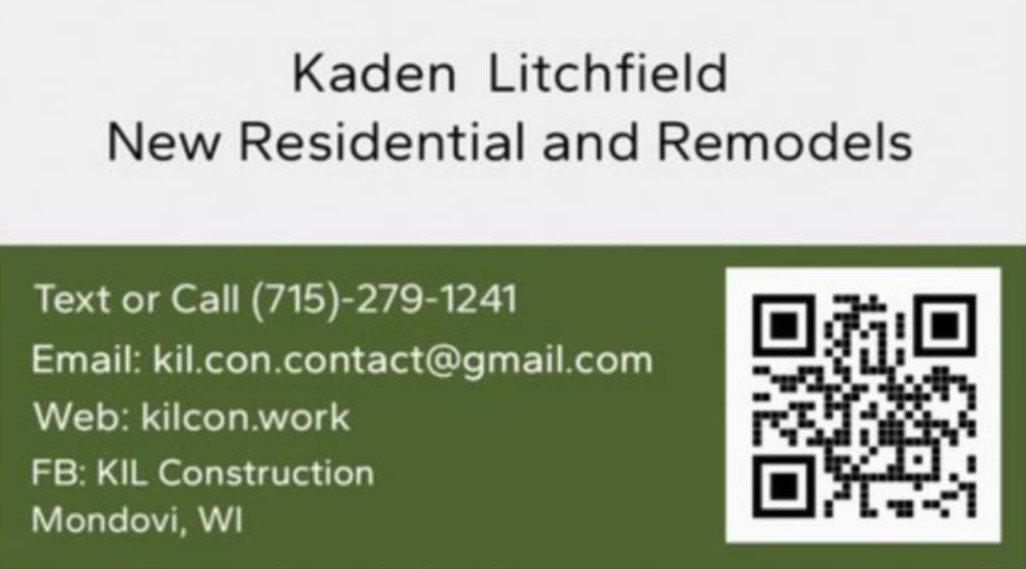 KIL Construction business card